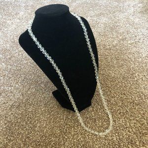 White/Clear Crystal Beaded Necklace